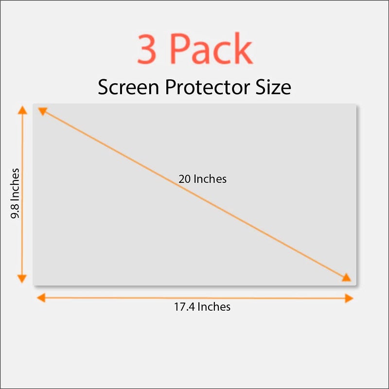 EZ-Pro Screen Protector Anti-Glare and Anti Finger Print Screen Protector (3 Pack) for 20 Inches Widescreen Desktop Monitor - Image 5